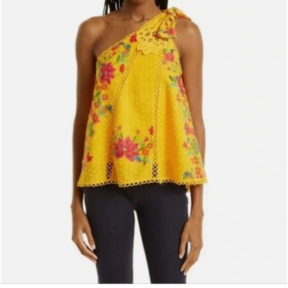 Farm Rio Flower Embroidered Top - Picture 2 of 6
